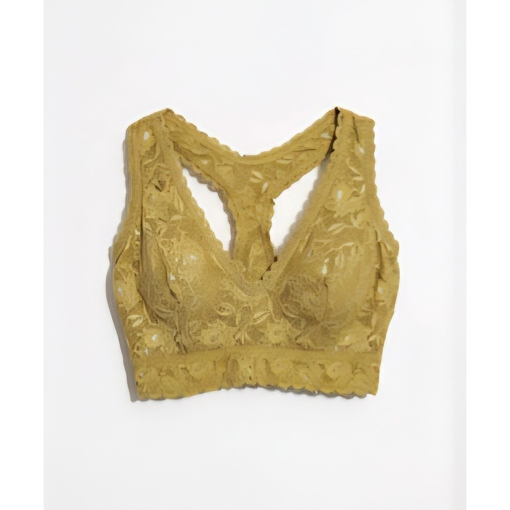 Cosabella Lace Bralette Honey‎ Mustard Yellow Racerback Comfort Medium